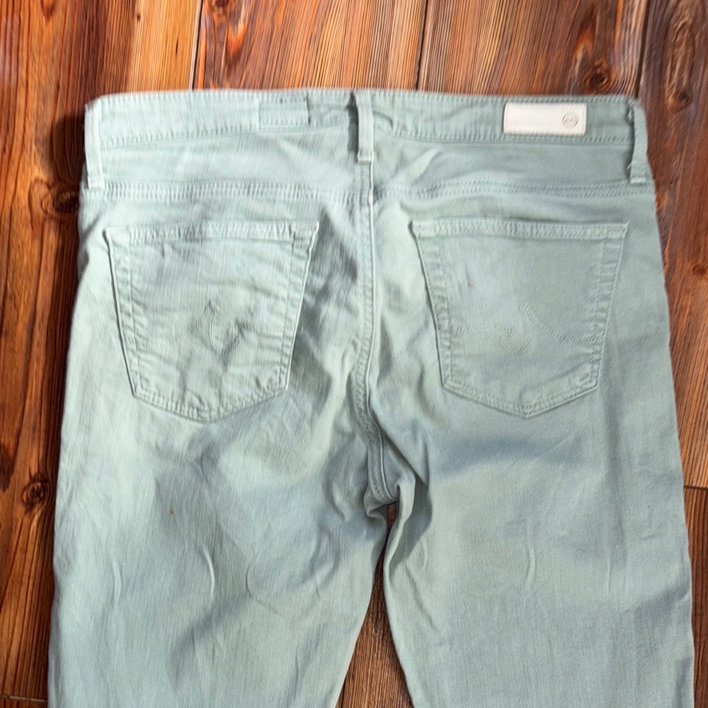 AG Adriano Goldschmied The Stevie Ankle Zip Light Sage Jeans 28R - Picture 8 of 9